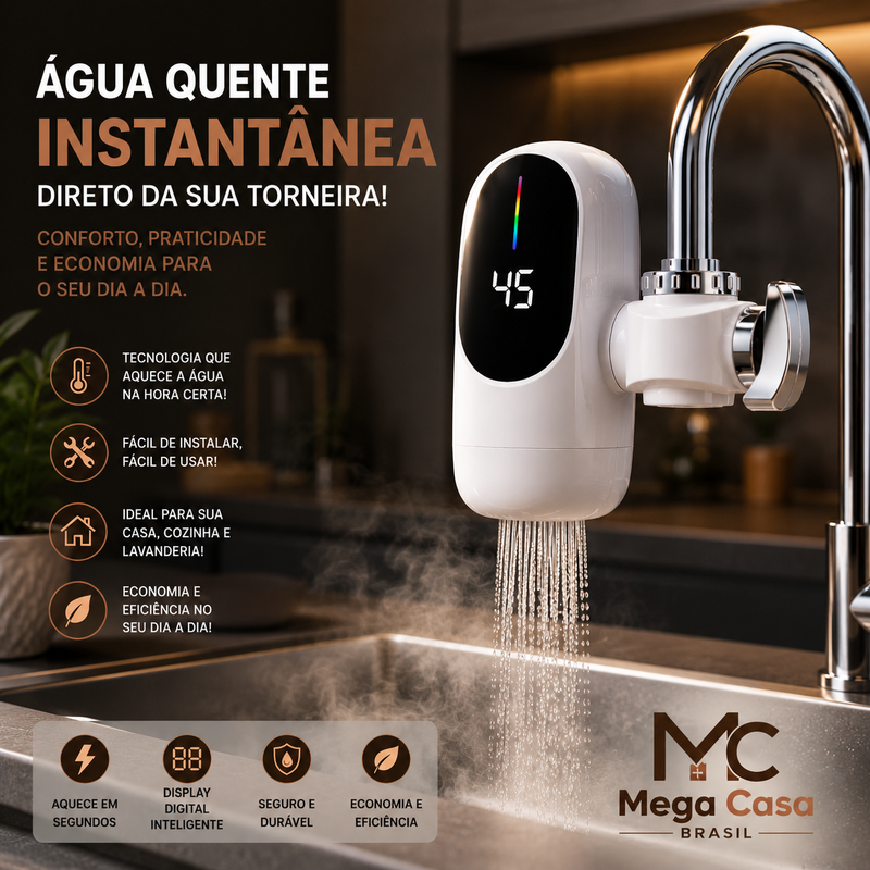 TurboQuente PRO - Aquecedor Inteligente para Torneira 110/220